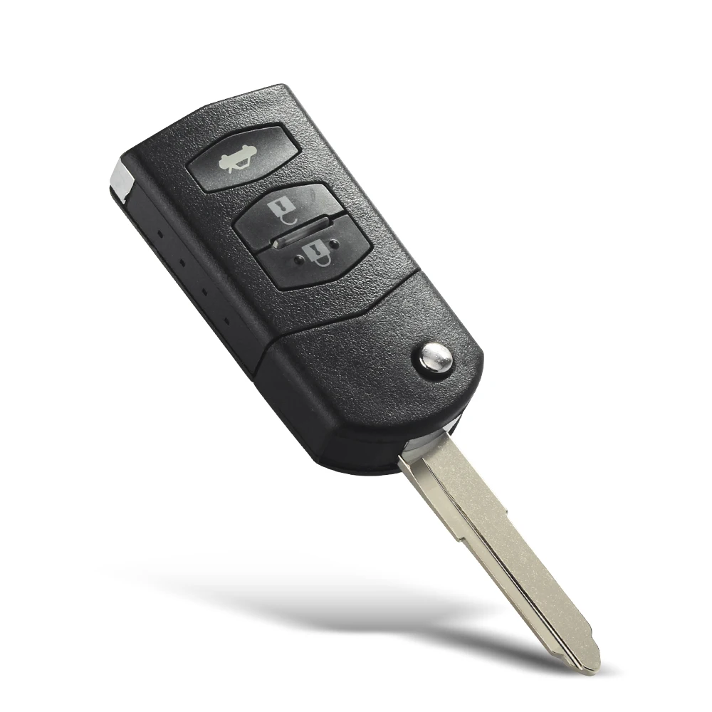 Запасной складной Автомобильный ключ KEYYOU для MAZDA 2 3 5 6 RX8 MX5, откидной пульт дистанционного управления, черный чехол для ключа, чехол для ключа... (art.: 7ad36c385) - 7ad36c385
