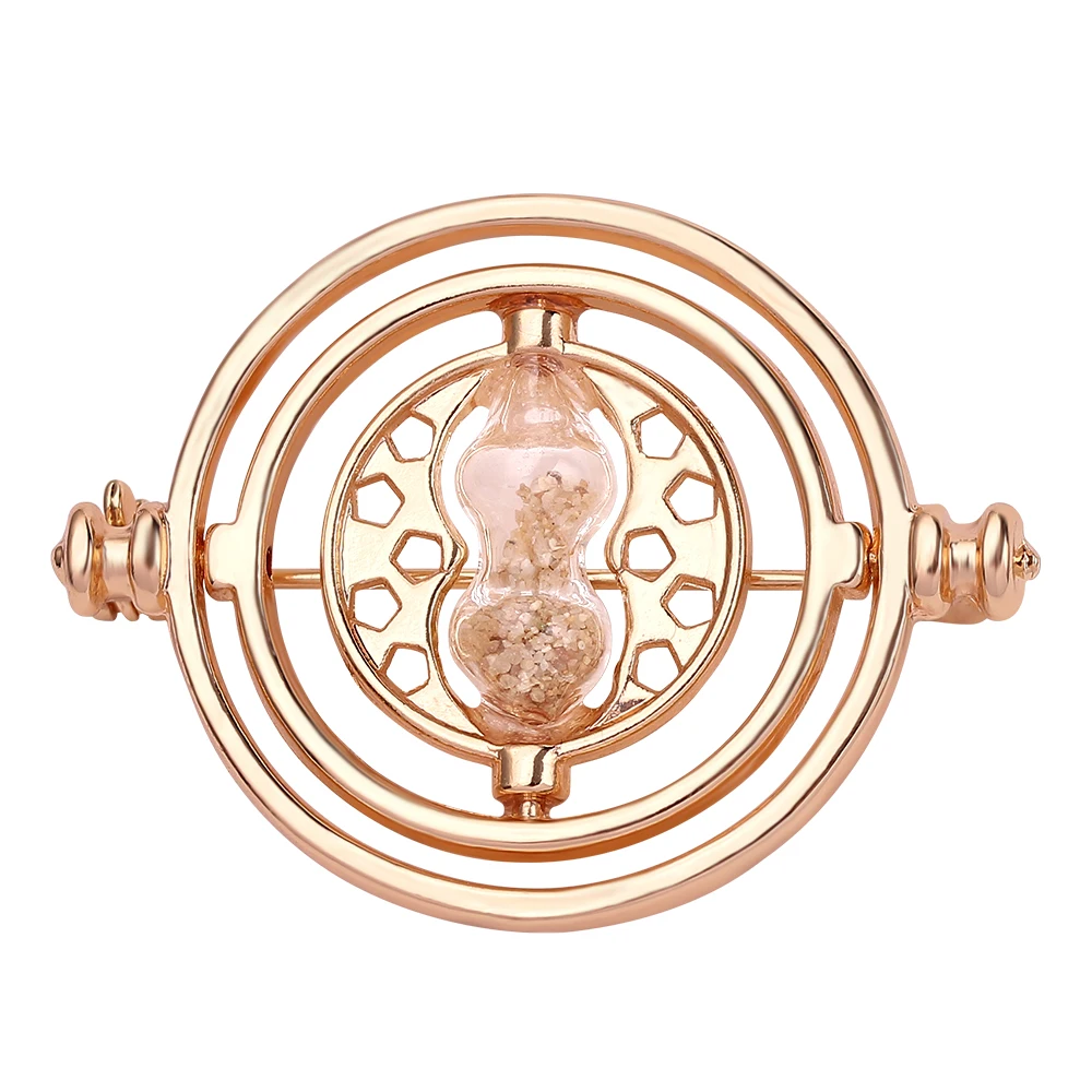 

Classic Movie Harried Potter Brooch Cosplay Props Time Turner Hourglass Badge Brooch Clothing Backpack Pin Fashion Accessories