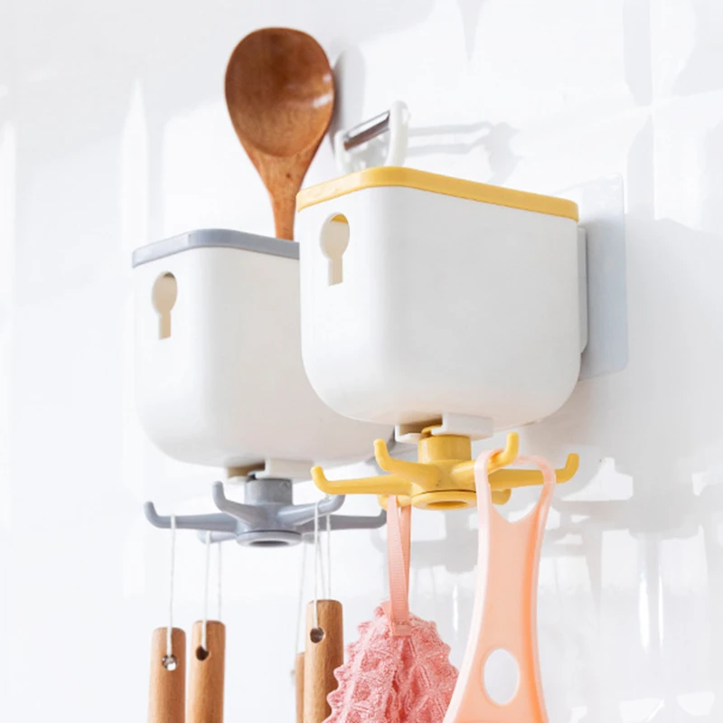 

Kitchen Hook Multi-Purpose Hooks 360 Degrees Rotated Rotatable Rack For Organizer and Storage Spoon Hanger Accessories