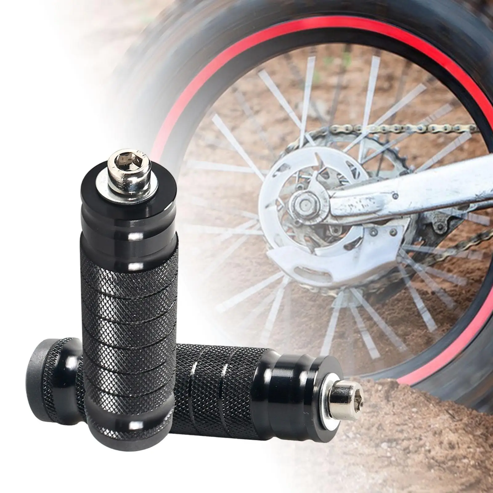 Универсальные подножки для мотоцикла 2 шт. педали черные легко устанавливаемый