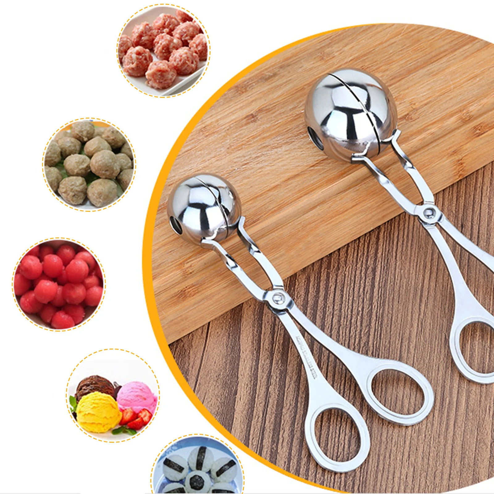Stainless Steel Meatball Maker Clip Fish Meat Ball Rice Making Mold Form Tool Kitchen Accessories Gadgets Cuisine | Дом и сад