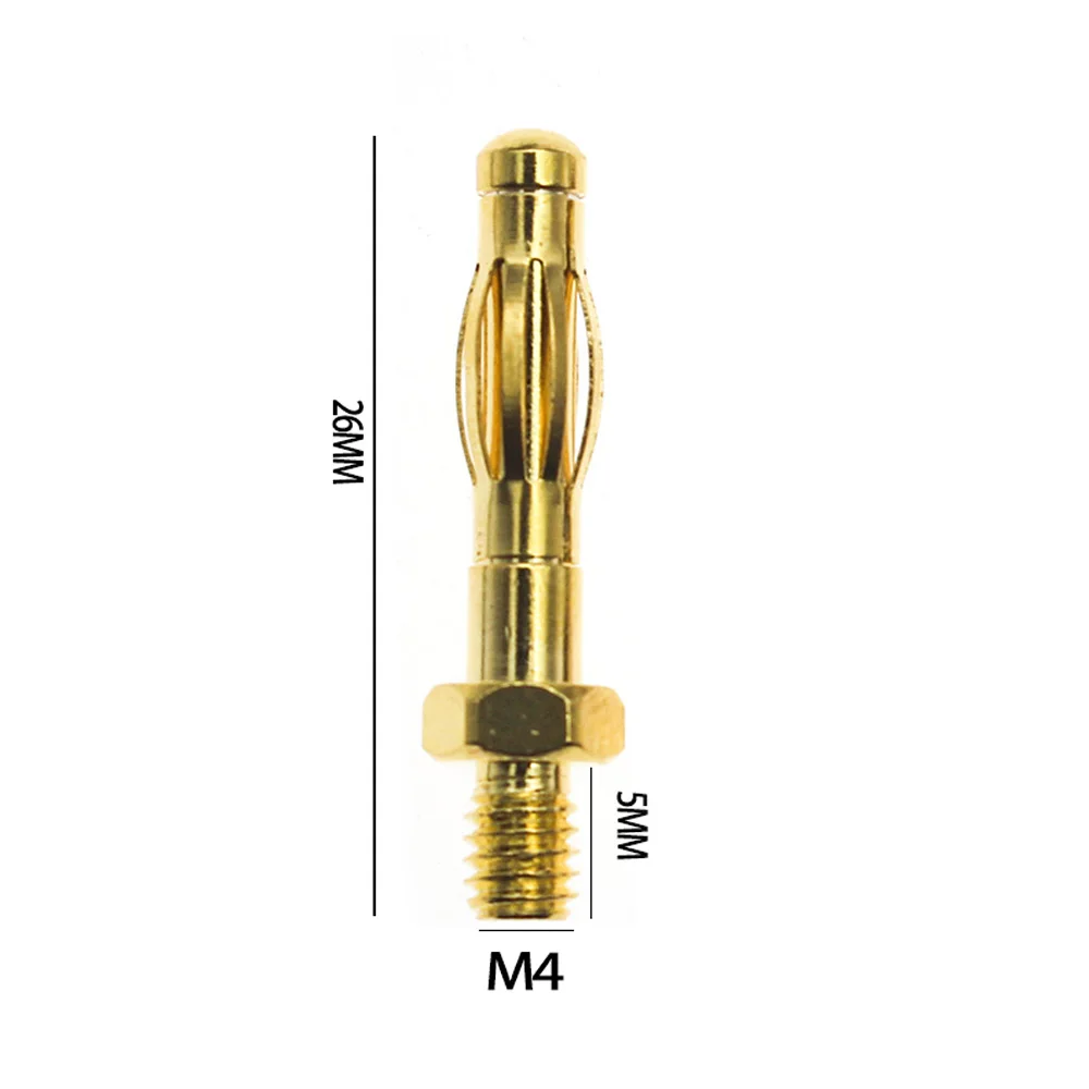 

10 шт./лот, тип фонаря, штекер типа «банан», разъемы M4/M3, аудиоразъем, без пайки, электрический DIY, позолоченная гальваническая пластина, медь
