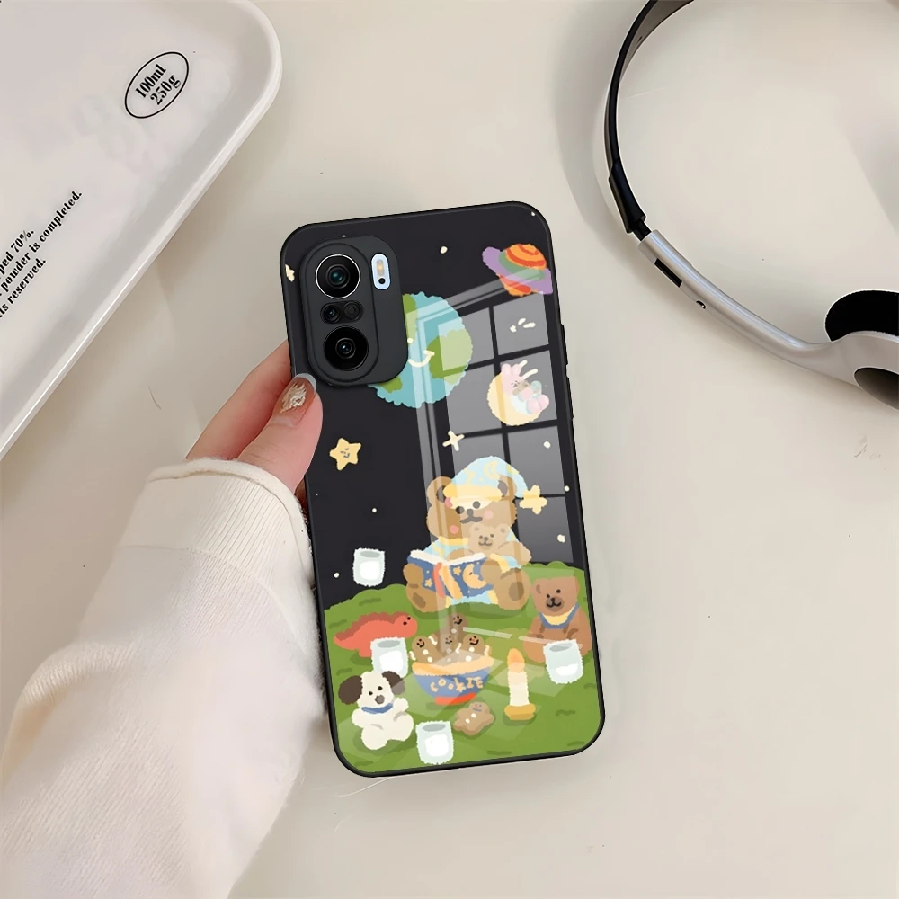 Корейский милый чехол для телефона Koala Dinotaeng Xiaomi 14 Lite 12 Pro 11t 13 POCO M6 M5 X6 X5 X3 NFC F5 F6 Glass