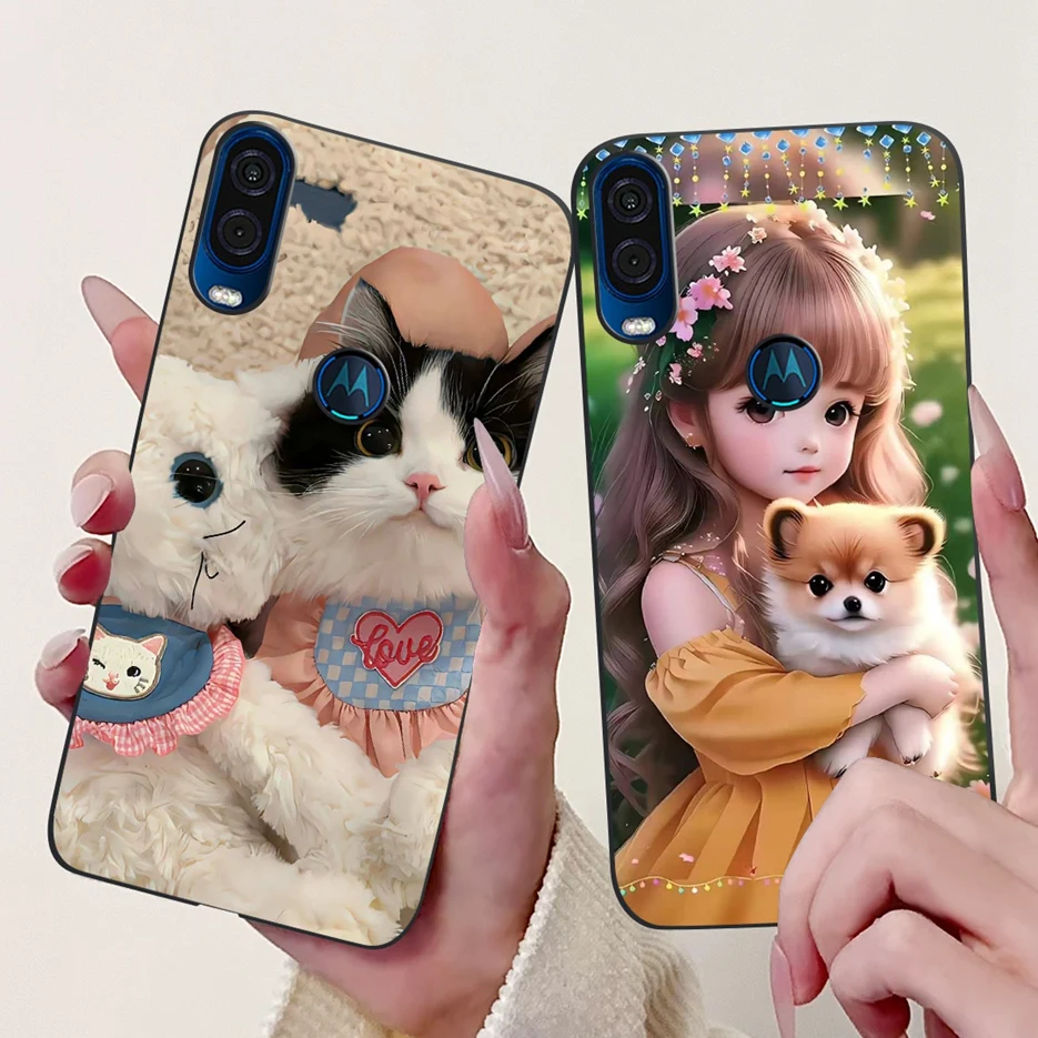 Фото Чехол для Motorola One Vision XT1970-1 XT1970-2, роскошный чехол с рисунком бабочки, мягкий чехол из ТПУ для телефона Motorola One Vision Fundas №4