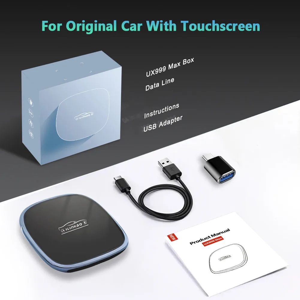 Mirror Link 4 + 64G AN10.0 беспроводной CarPlay Ai Box UX999Max автомобильный смарт-плеер Раздельный