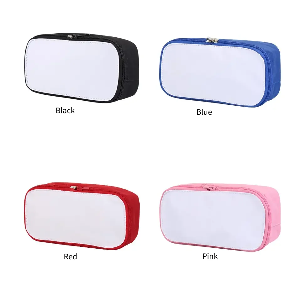 

Sublimation Blank Pencil Bags Students Canvas School Bag Heat Transfer Cosmetic Pencil Case Bag For Customized Logo