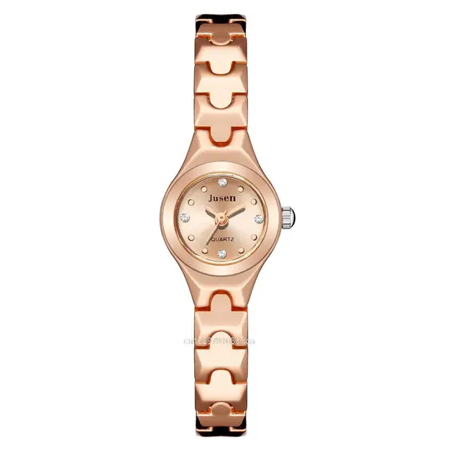 Fashion Women Watches Rose Gold Luxury Stainless Steel Qualities Small Ladies Wristwatches Diamond Female Bracelet Watch Gifts 2