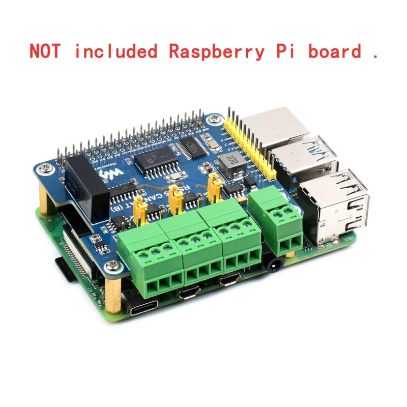 2-канальный комплект платы расширения модуля RS485 и 1-can для RPI Raspberry Pi 3 Model B Plus A 4 Zero 2