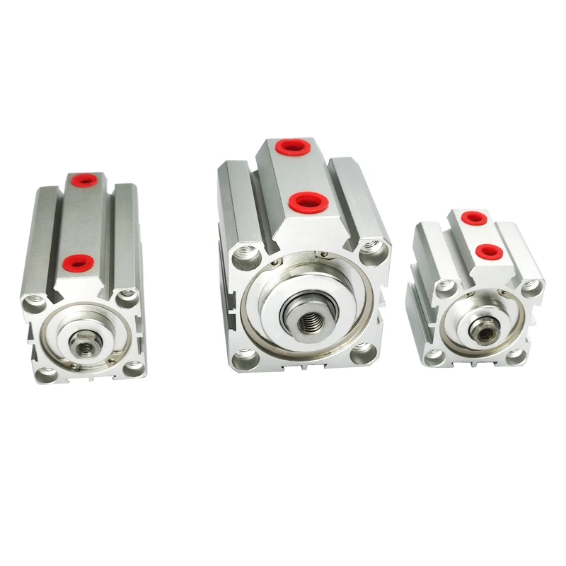 Пневматический Компактный цилиндр SDA16/20/25/32/40 мм с отверстием 5 10 15 20 25 30 35 40 ход