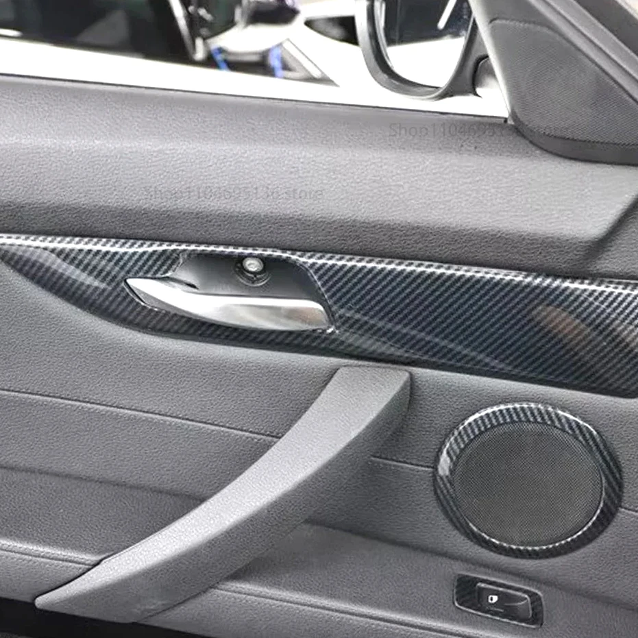 Фото Новый! для BMW Z4 E89 2009-2016 карбоновый черный внутренние дверные ручки крышка декоративная отделка ABS автомобильные аксессуары 2 шт. №2