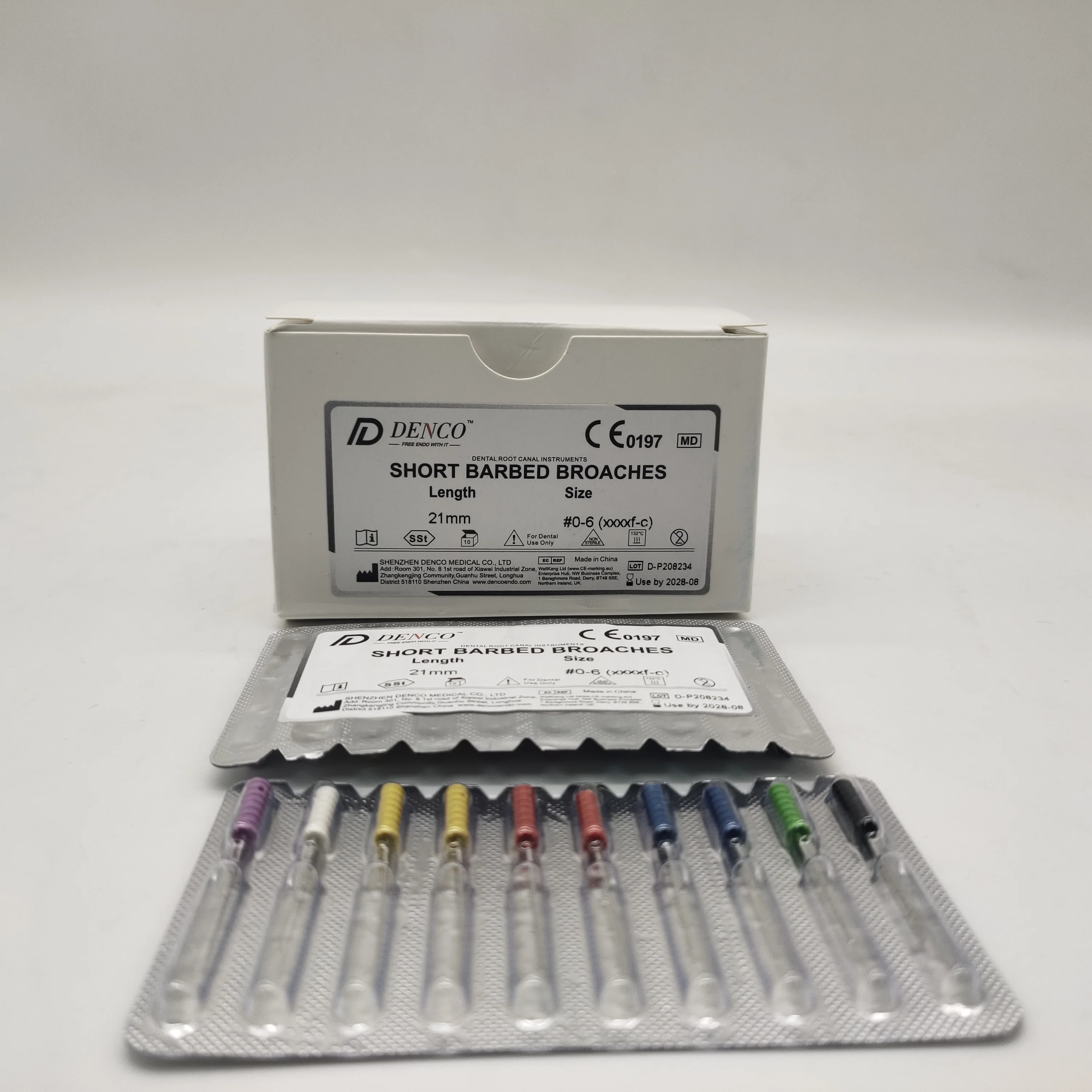 Короткие зубчатые бусины Denco 21 мм ассорти № 0-6 стоматологические инструменты для