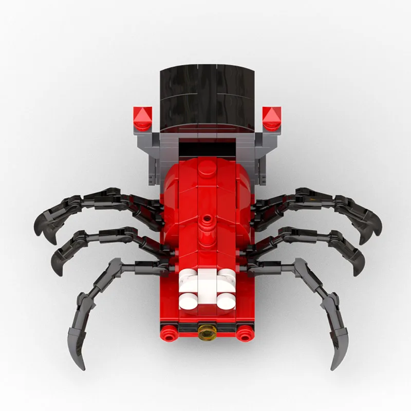 Фото Конструктор Moc Choo-Choo Шарлз, игра ужасов, поезд-паук, животные, набор строительных блоков, Мультяшные паровые поезда-монстры, игрушки для детей №3