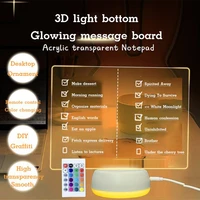 3d light bottom glowing message board note board led two tone 3d night light message board holiday light with pen gifts for chil