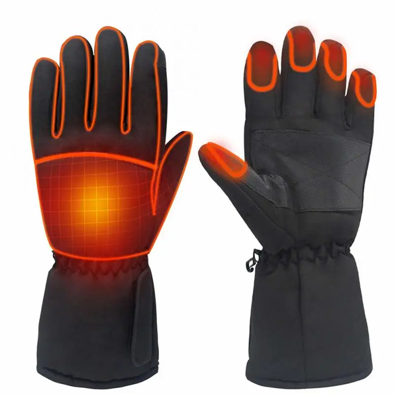 

Heated Motorcycle Gloves Winter Warm Motorcycle Moto Heated Gloves Waterproof Batteries Heating Thermal Gloves For Snowmobile