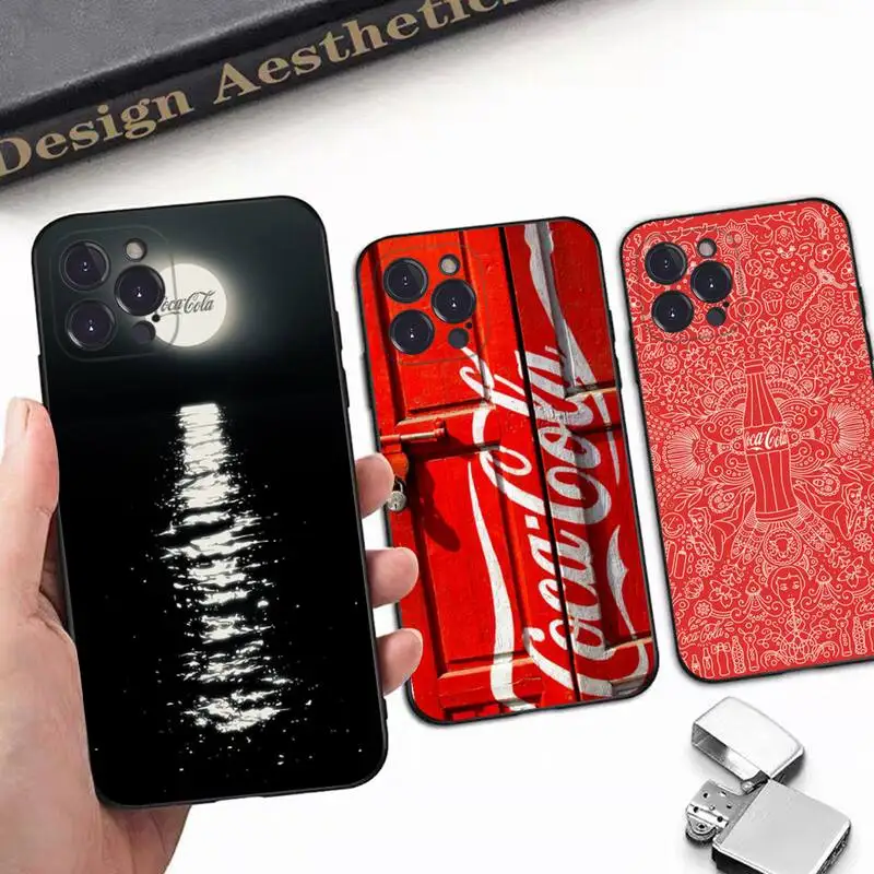 

Fas-hion Dr-ink Co-ca-cola Phone Case For iPhone 8 7 6 6S Plus X SE 2020 XR XS 14 11 12 13 Mini Pro Max Mobile Case
