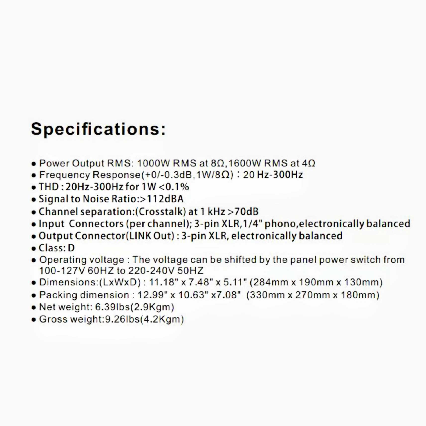 Сменный модуль усилителя LASE QS-3600 для QSC KS212C и KS118 питание от сабвуфера 1600 Вт 4 Ом