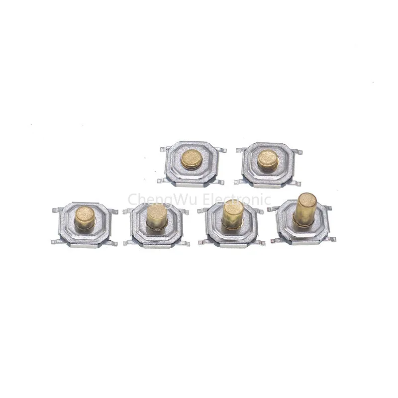 

100pcs SMD Tactile Tact Push Button Switch Momentary Push Button Copper Head Switch 4x4x1.5 /1.6/1.7/2/2.3/2.5/3/3.5/4.3mm