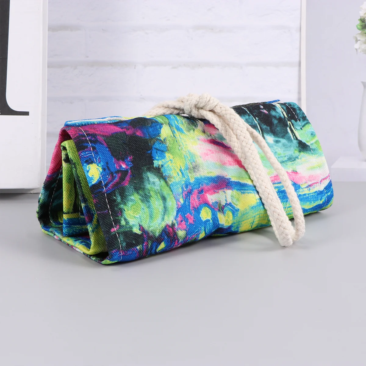 

Roll Wrap Case Pouch Canvas Holder Pen Retro Artist Bagcases Watch Vintage