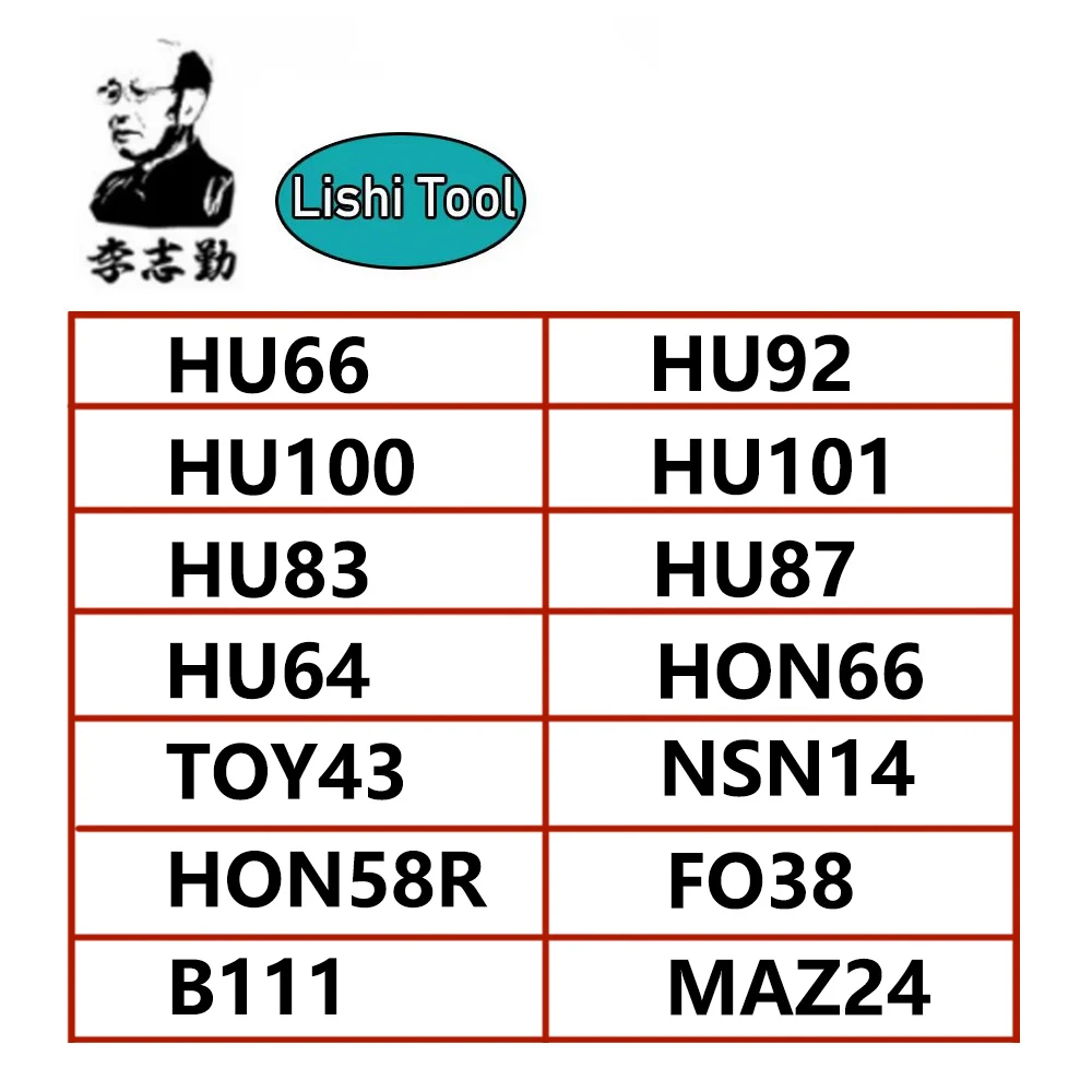Фото Lishi 2 в 1 DW04R DW05 FO38 GM37 GM39 CY24 HON70 HY16 HYN7R ISU5 YH35R TOY43AT MAZ24 инструмент lishi №3