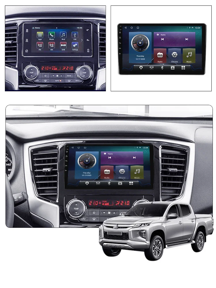 Автомагнитола 2DIN Android для Mitsubishi Pajero L200 5 2018 2019 2020 стерео головное устройство
