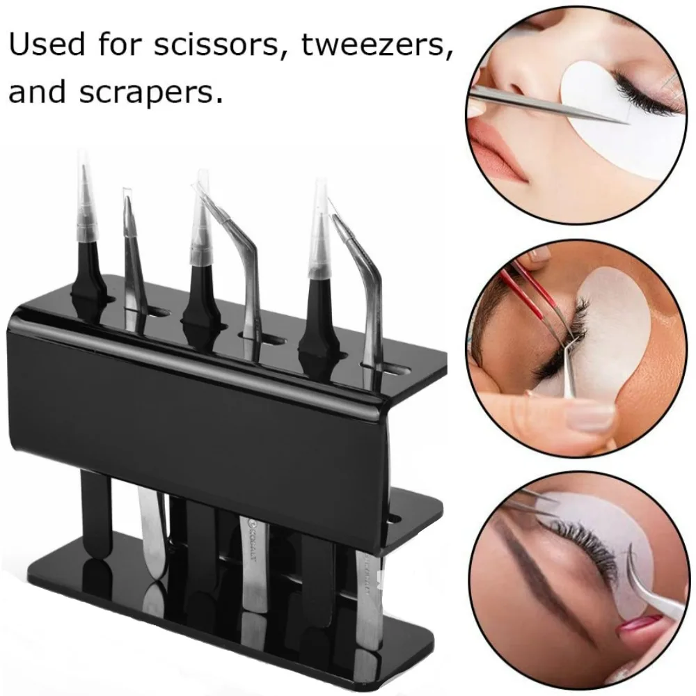 

Acrylic Tattoo Hold Eyelash Extension Convenient Eyelash Tweezers Holder Tweezers Stand Storage Stand Eyelash Shelf
