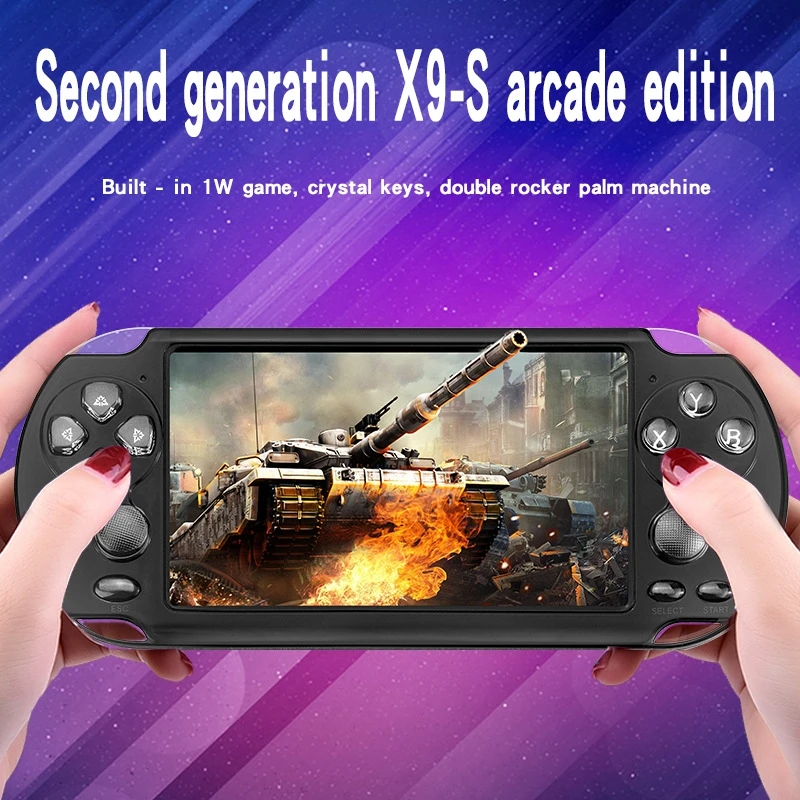 

Large screen 5.1 inch X9 handheld game console GBA arcade dual rocker children's PSP handheld FC NES MP4 video player