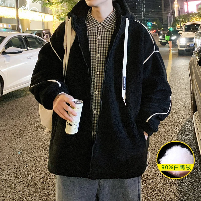 Мужской зимний пуховик для учащихся старшей школы легкий с 90 белым утиным пухом