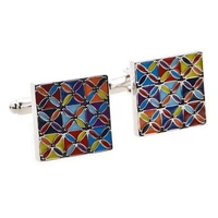 square color cufflinks french shirt cuff links for mens jewelry gift