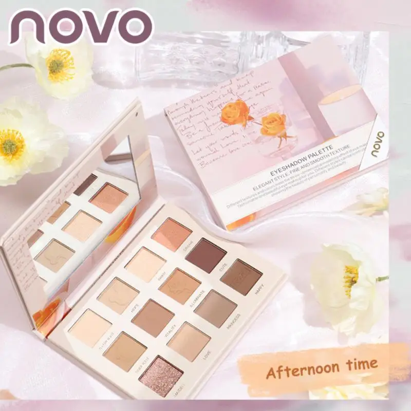

1pcs Eyeshadow Palette With Mirror 12 Color Eye Shadow Palette Shimmer Shiny Sequins Delicate Pretty Eyeshadow Makeup Gift