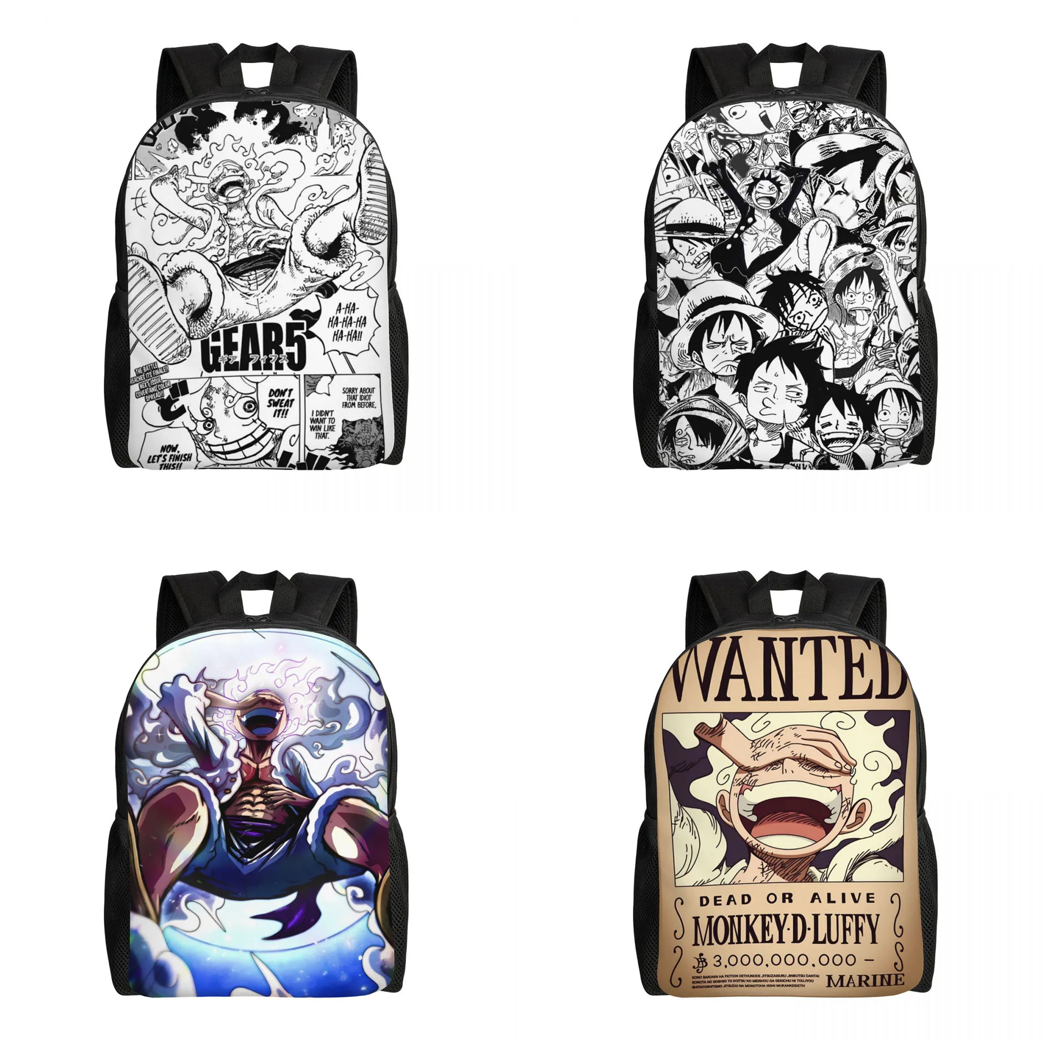 

Аниме One Piece Luffy Travel Laptop Backpack Bookbag Casual Daypack College School Компьютерная сумка для женщин и мужчин