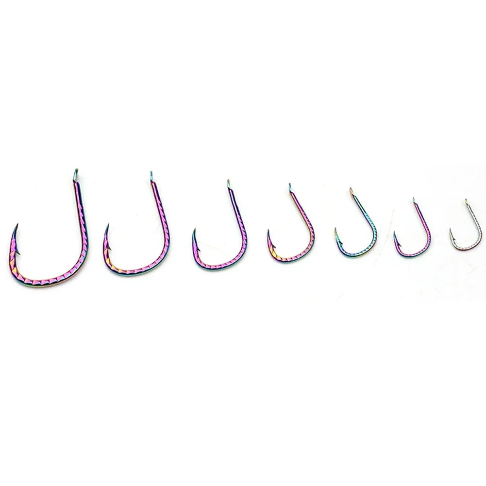 50 шт. рыболовные крючки красочные длинные ручки тонкий карась Izu рыболовный