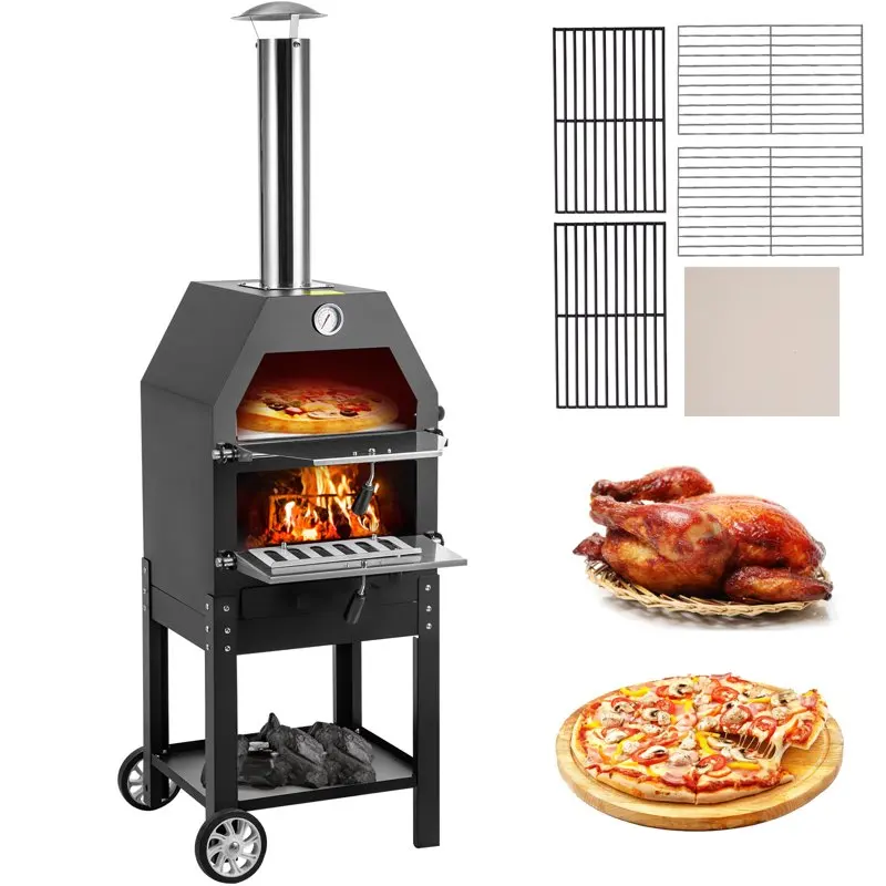 

Wood Fried Pizza Oven Portable Wood Fired Machine Wood Burning Pizza Oven