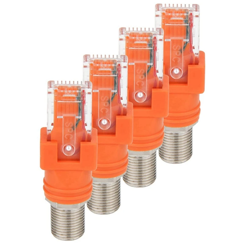 

Coaxial To Ethernet Adapter, 8 Pack Coax RF F Female To RJ45 Male Converter For Line Tester