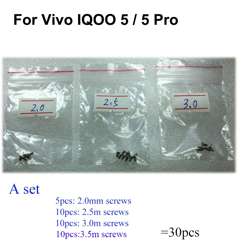 

Набор серебряных винтов для материнской платы Vivo IQOO 5, 30 шт.