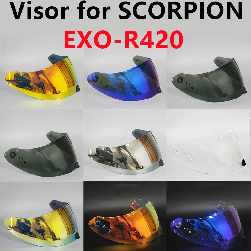 

Helmet Shield for SCORPION EXO-R420 Face Shields Uv Protection Viseira Capacete Windshield Casco Moto Accessories Parts