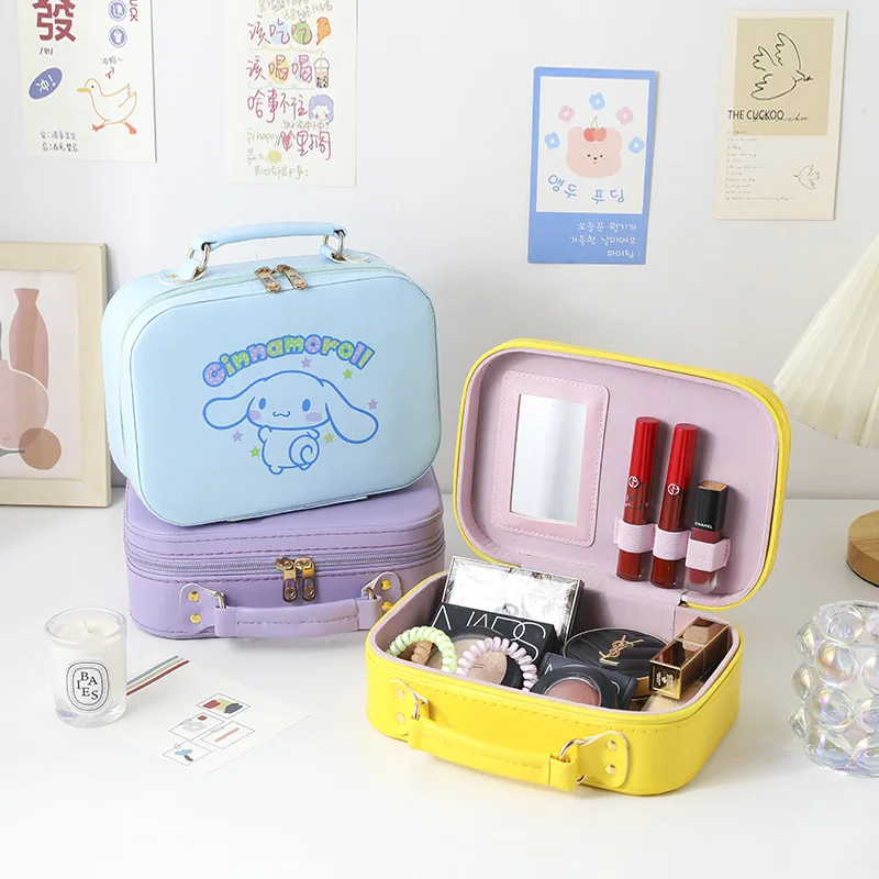 

Sanrio Cinnamoroll Cartoon Cosmetic Bag Portable Waterproof Cosmetic Case for Women New Large Capacity Multi Color Storage Box