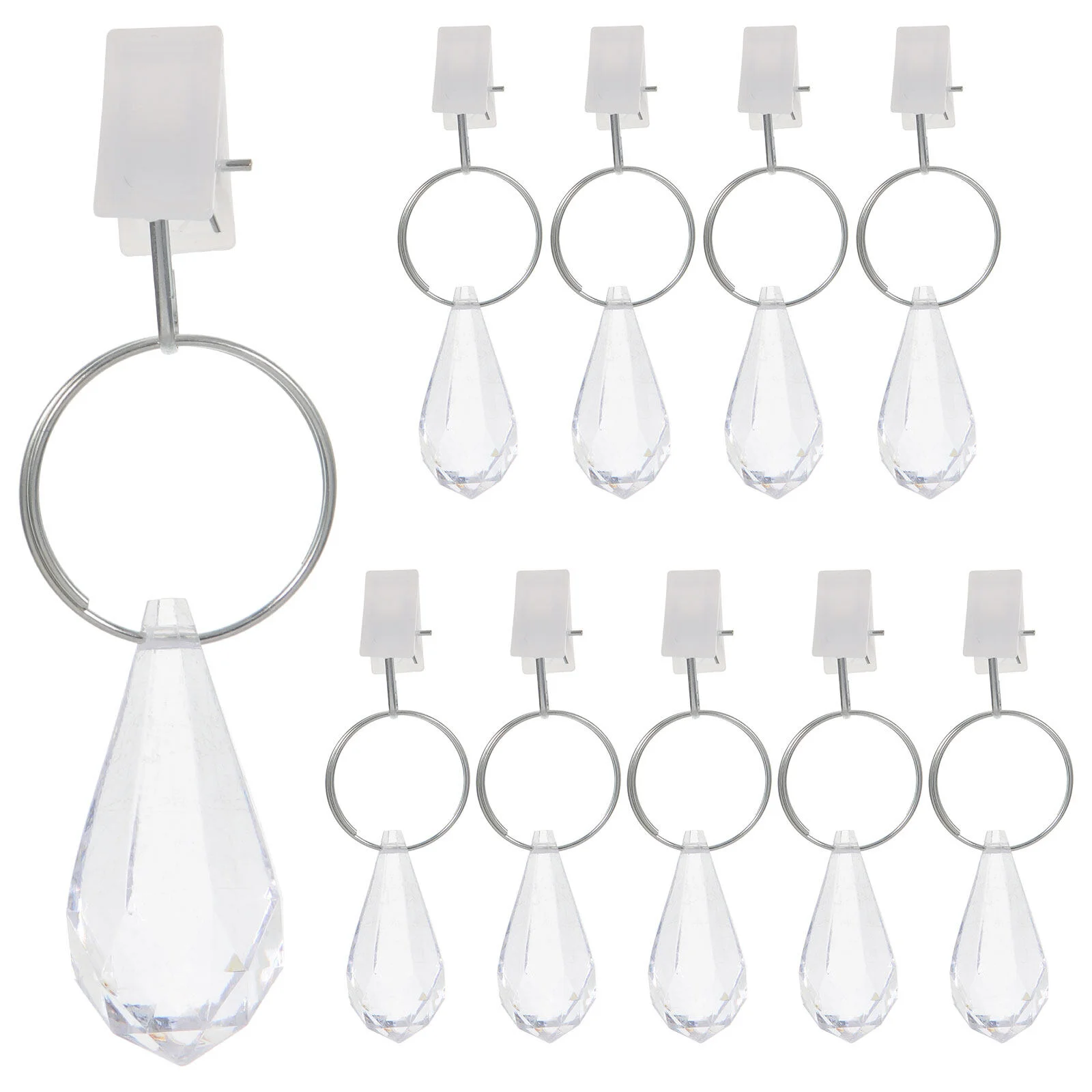 

10 Pcs Curtain Counter Weight Shower Clip Drapery Weights Clips Camping Tablecloth Hem Outdoor Tables Metal Curtains