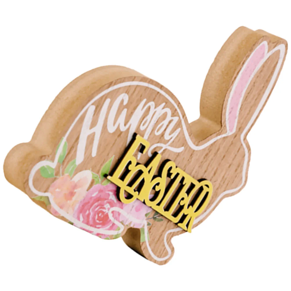 

Easter Wooden Table Centerpiece Spring Bunny Wood Tabletop Easter Decoration