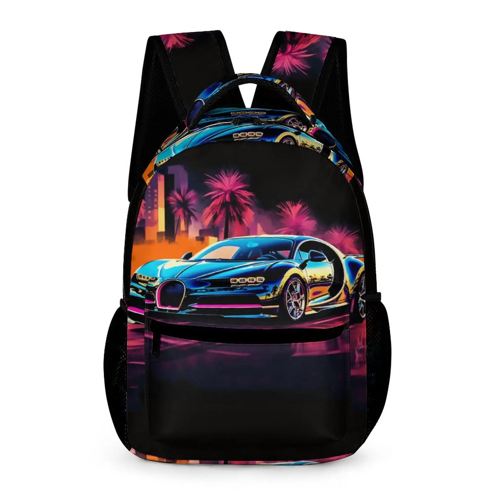 

Sports Car Backpack Cartoon Graffiti Student Polyester Hiking Backpacks Lightweight Fashion High School Bags Rucksack