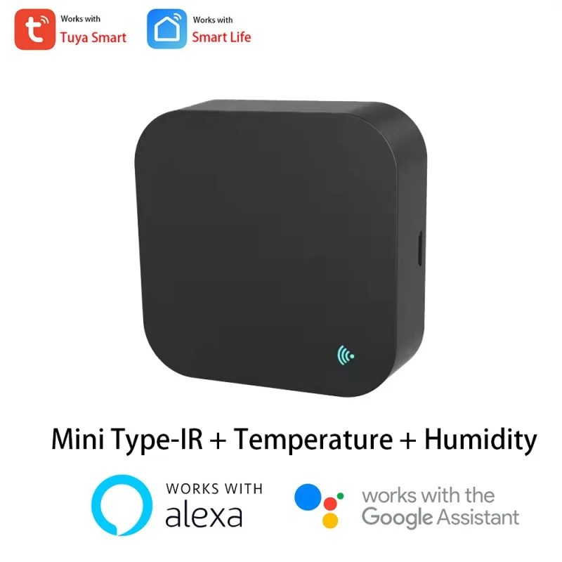 

Умный пульт дистанционного управления Alexa Google, Универсальный Инфракрасный пульт управления wi-fi, TV, DVD, Audi, AC, с датчиком температуры и влажнос...