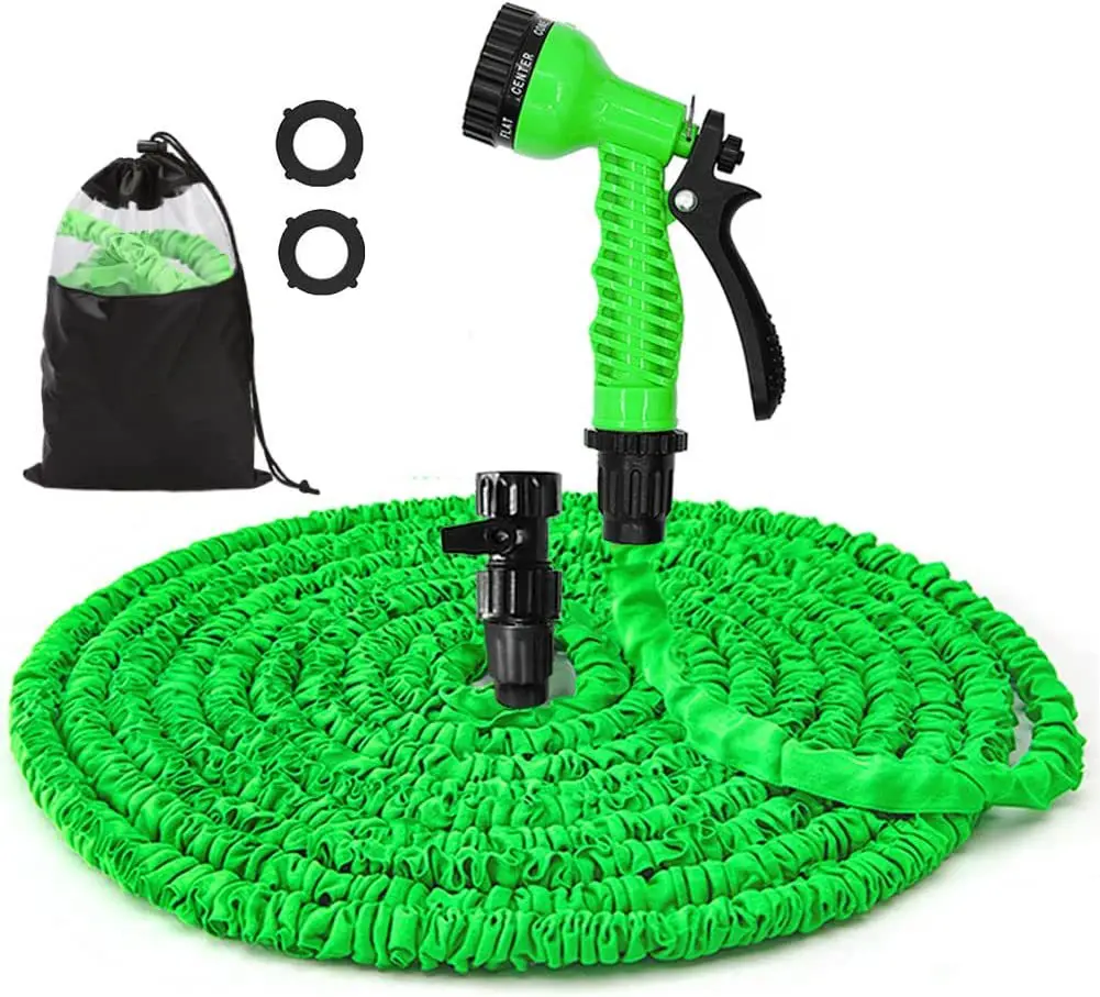 Садовый шланг высокого давления, раздвижной гибкий распылитель для полива автомобиля, 25-75 футов Садовый шланг высокого давления, раздвижной гибкий распылитель для полива автомобиля, 25-75 футов