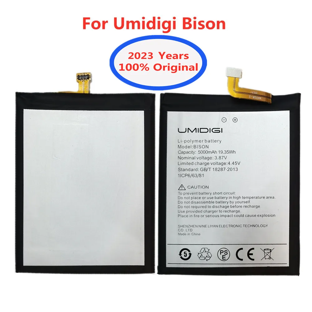 Новый 100% оригинальный аккумулятор Bison для UMI Umidigi Bison, батарея для сотового телефона 5000 мАч, запасные части, аксессуары для телефона, аккумуляторы