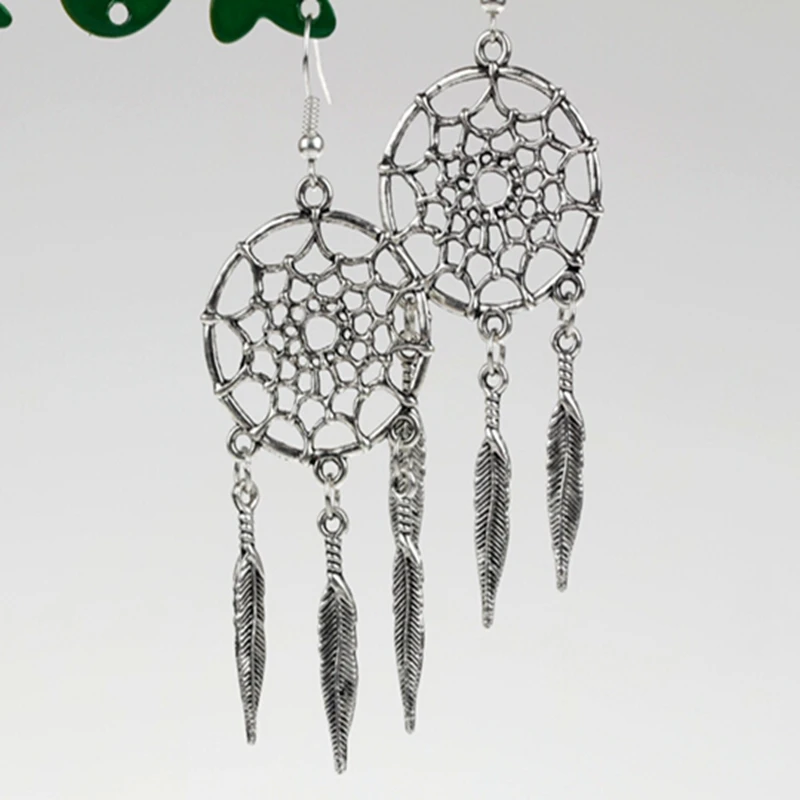 Индийская подвеска Ловец снов серьги-подвески для женщин в виде косточек