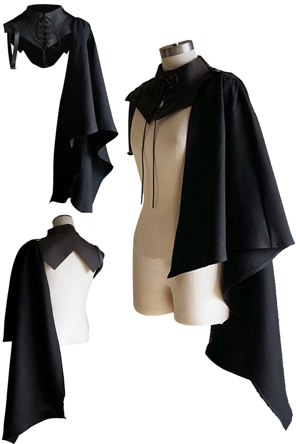 Средневековая шаль для косплея полуплащ аксессуар костюма эпохи Возрождения