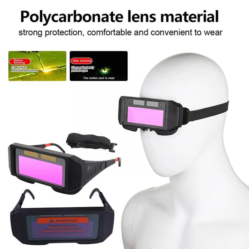 

Automatic Dimming Welding Glasses Light Change Auto Darkening Anti-Eyes Shield Goggle For Welding Masks EyeGlasses Accessor J4L8