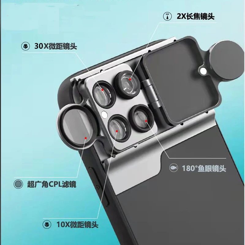 

5 in1 PhoneCase Lens Advance Photograph for iPhone 13 13Pro 13mini 13Promax 12 12Pro 12mini 12Promax 11 11Pro 11Promax LensCase
