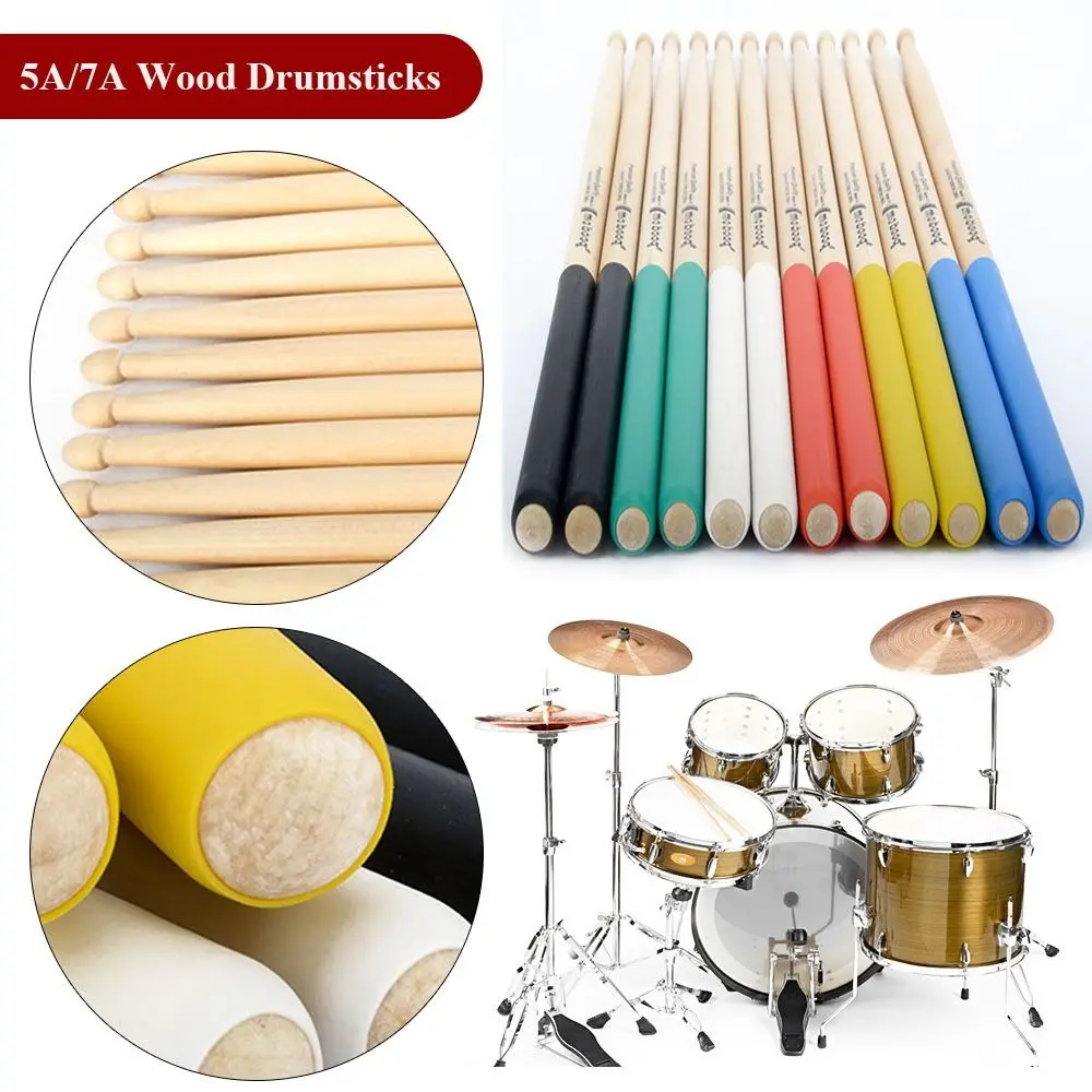 

Перкуссионные пластиковые барабанные палочки 5A/7A с нескользящей ручкой