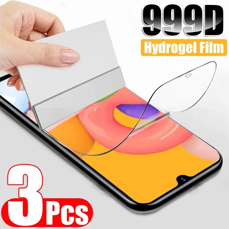 

3PCS Hydrogel Film For ZTE Blade A31 Lite A51 A71 A52 A72 Nubia Red Magic 6 Pro 6R A3 A7s 2020 L210 Screen Protector Film