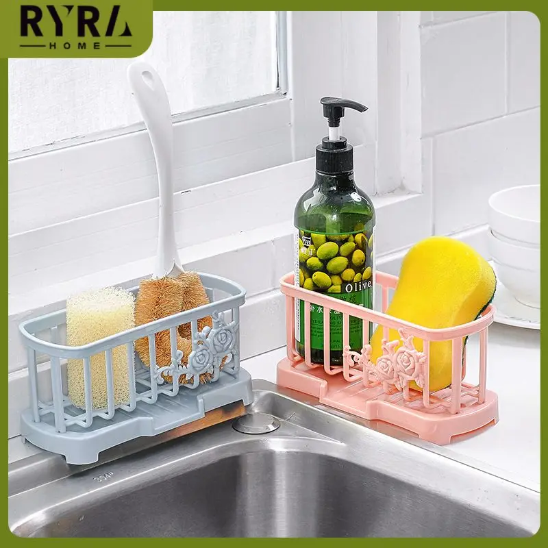 

Drainage Shelf Multi-function No Drilling Washing Sponge Storage Detachable New Gadget For Home Tray Stand Storage Rack