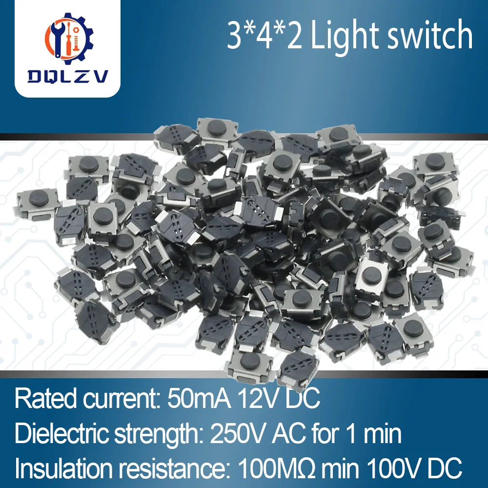 

Тактильный микропереключатель DQLZV 3x4 мм